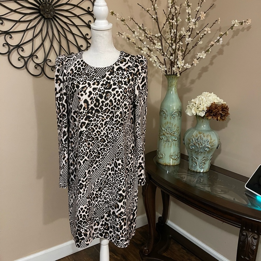 Animal print sheath dress